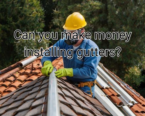 Technician sealing gutter joints