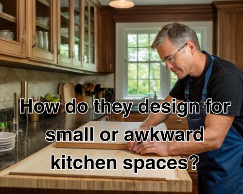 a cabinet maker designing a cabinet for a small space
