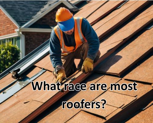 a roofer working well