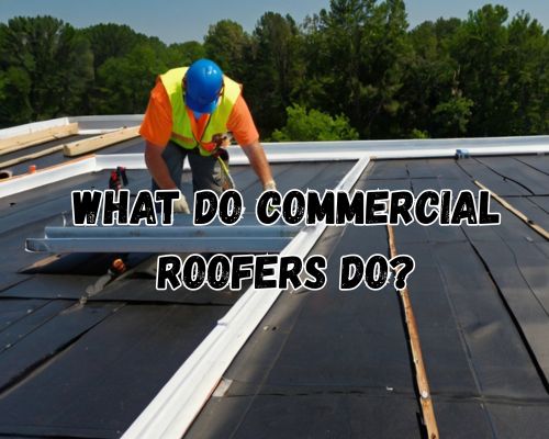 a commercial roof working thoroughly