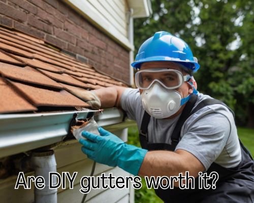 DIY gutter installation work